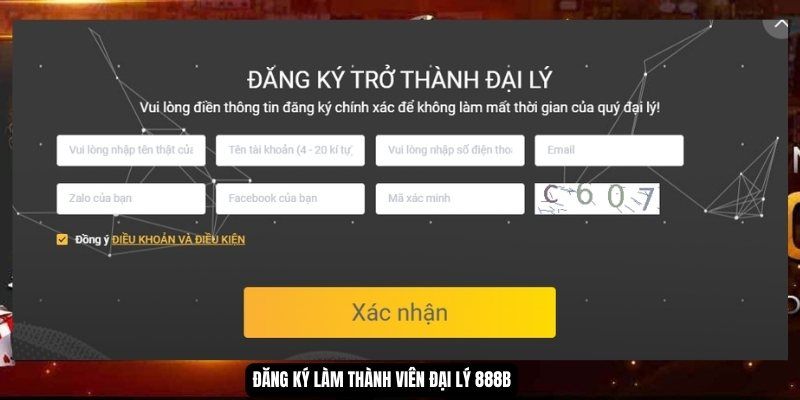 Với những bước đơn giản này bạn đã trở thành đại lý 888B